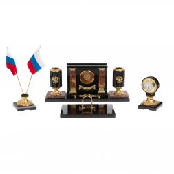 Настольный набор из яшмы &amp;quot;Россия&amp;quot;