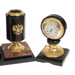 Настольный набор из яшмы &amp;quot;Россия&amp;quot;