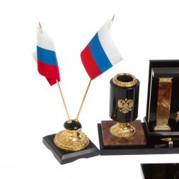 Настольный набор из яшмы &amp;quot;Россия&amp;quot;