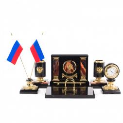 Настольный набор из яшмы &amp;quot;Россия&amp;quot;
