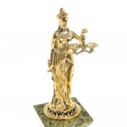 Часы &amp;quot;Фемида - богиня правосудия&amp;quot; камень змеевик