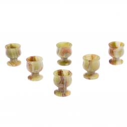 Набор рюмок из оникса 6 шт в футляре 40 мл 4х5 см (1,5х2)
