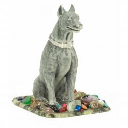 Сувенир "Доберман сидит" из мрамолита