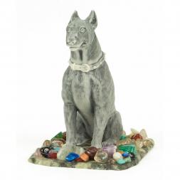 Сувенир "Доберман сидит" из мрамолита