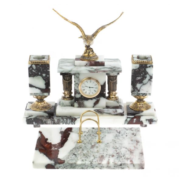 Письменный набор &amp;quot;Орел&amp;quot; из мрамора и бронзы 127921