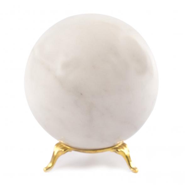 Шар 8,5 см из натурального белого мрамора 121602