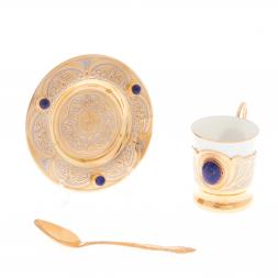 Кофейная пара "Лазурит" 80 мл Златоуст