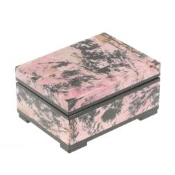 Шкатулка из родонита 8х6х4,3 см