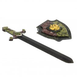 Настенный сувенир &amp;quot;Щит и меч&amp;quot; змеевик креноид