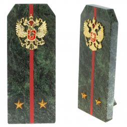 Сувенир погон &amp;quot;Лейтенант ВС&amp;quot; камень змеевик