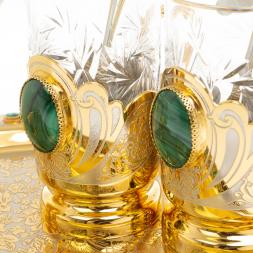 Набор чайный "Малахит" в подарочной коробке Златоуст