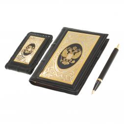 Подарочный набор "Держава" ежедневник, визитница и ручка Parker