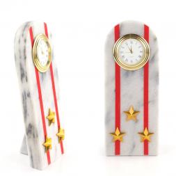 Часы "Погон полковник МВД" из мрамора