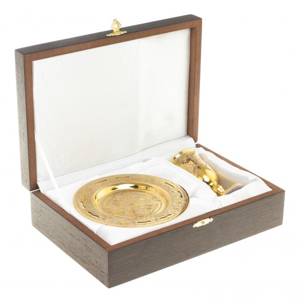 Водочный набор &amp;quot;На посошок&amp;quot; рюмка и тарелка Златоуст 123992