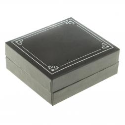 Набор запонки прямоугольные и зажим для галстука нефрит