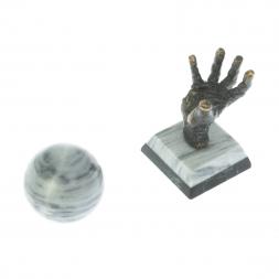 Статуэтка &amp;quot;Бронзовая рука&amp;quot; с шаром 4 см серый мрамор