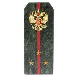 Сувенир погон &amp;quot;Старший Лейтенант ВС&amp;quot; камень змеевик
