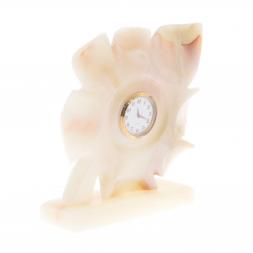 Настольные часы «Кленовый лист» камень оникс 12×4х14 см (5)