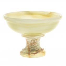 Ваза для фруктов, конфетница из камня оникс 10х10х7 см (4)