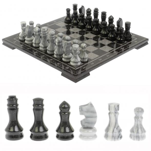 Шахматы &amp;quot;Турнирные&amp;quot; змеевик мрамор доска 40х40 см 126669