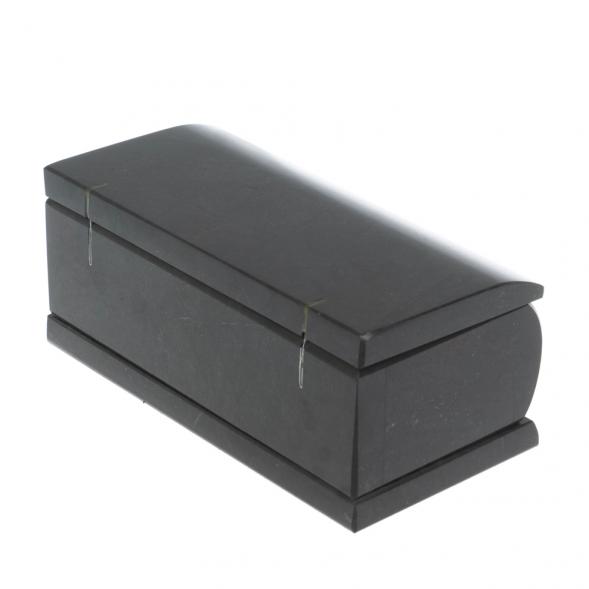 Шкатулка из черного змеевика 15х7,5х6 см 127449