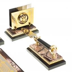 Настольный набор "Держава" из яшмы