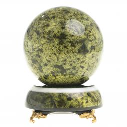 Cувенир "Шар Антистресс" 10,5 см змеевик на подставке