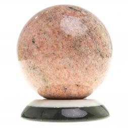 Шар &amp;quot;Антистресс&amp;quot; из розового мрамора 9 см на подставке