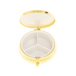 Таблетница на 3 отсека плисовый малахит цвет золото