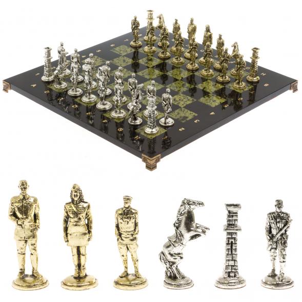 Шахматы сувенирные &amp;quot;Великая Отечественная война&amp;quot; доска 40х40 см змеевик 129836