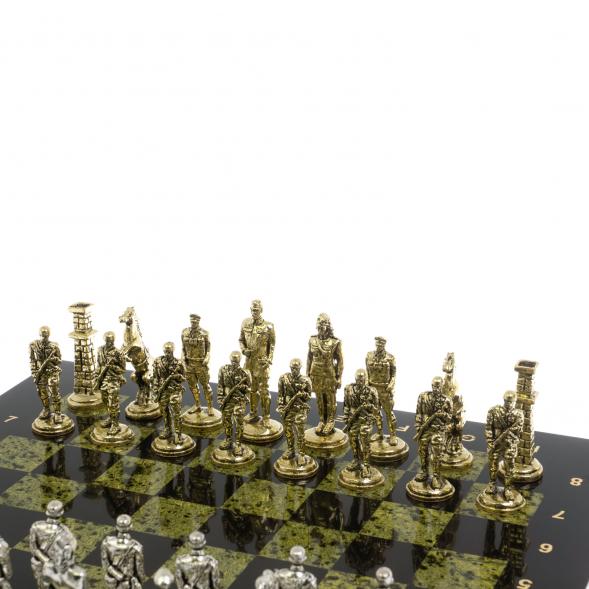 Шахматы сувенирные &amp;quot;Великая Отечественная война&amp;quot; доска 40х40 см змеевик 129836