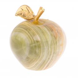 Сувенир "Яблоко" оникс зелено-коричневый 3,9х5,2 см (1,5)