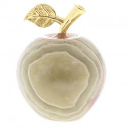 Сувенир "Яблоко" оникс зелено-коричневый 3,9х5,2 см (1,5)