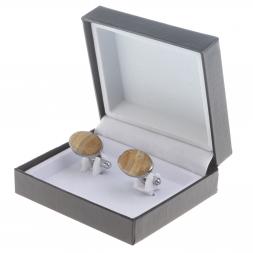 Запонки камень оникс овальные