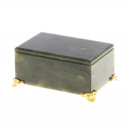 Шкатулка из нефрита 9,5х6,5х4,5 см