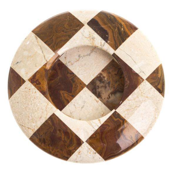 Пепельница &amp;quot;Шахматная&amp;quot; камень оникс, ракушечник 15,5х15,5х3,5 см (6) 123912