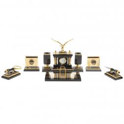 Настольный набор из яшмы и долерита "Орел"