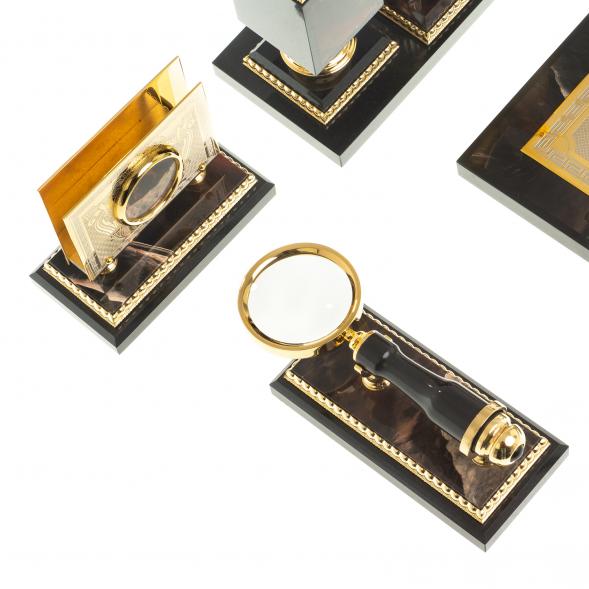 Настольный набор из яшмы и долерита &amp;quot;Орел&amp;quot; 114001