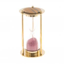 Песочные часы с тигровым глазом в деревянной коробке