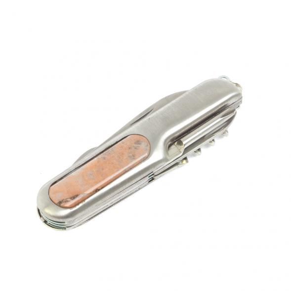 Нож мультитул складной 7 в 1 с камнем пегматит 127375