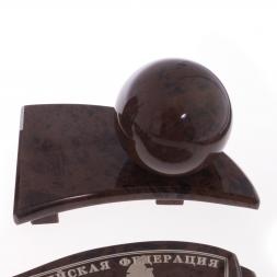 Настольный прибор &amp;quot;Авангард&amp;quot; камень обсидиан