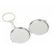 Складное зеркало брелок из соколиного глаза круглое 126977