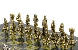 Шахматы "Рыцари" 36х36 см змеевик