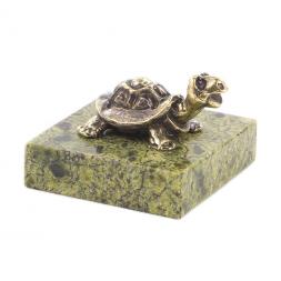 Статуэтка "Черепашка" из бронзы и змеевика
