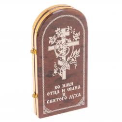 Икона складная "Св. Матрона Московская" арка средняя камень обсидиан