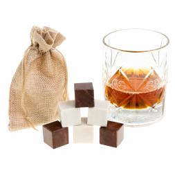 Камни для виски 6 кубиков микс лемезит, мрамор