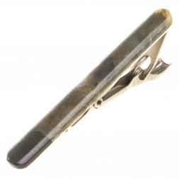 Зажим для галстука с камнем лабрадор