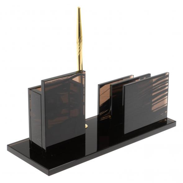 Настольный набор &amp;quot;Мэр&amp;quot; из черного обсидиана 126288