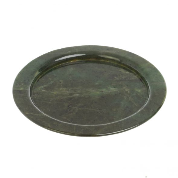 Тарелка из натурального нефрита 23х23х1,5 см 127534