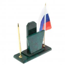 Настольный набор &amp;quot;Погон майор ВС&amp;quot; змеевик